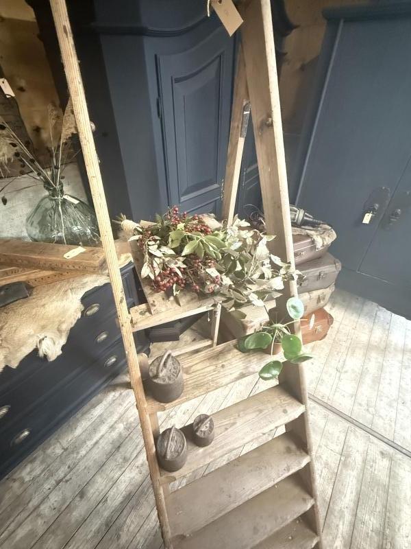 Vintage houten trap / ladder (nr 5)