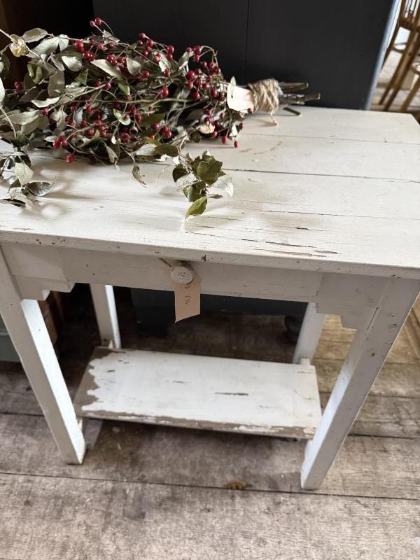 Vintage bijzettafel met lade