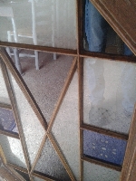 Oude glas in lood raam nr 1