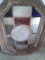 Oude glas in lood raam nr 2